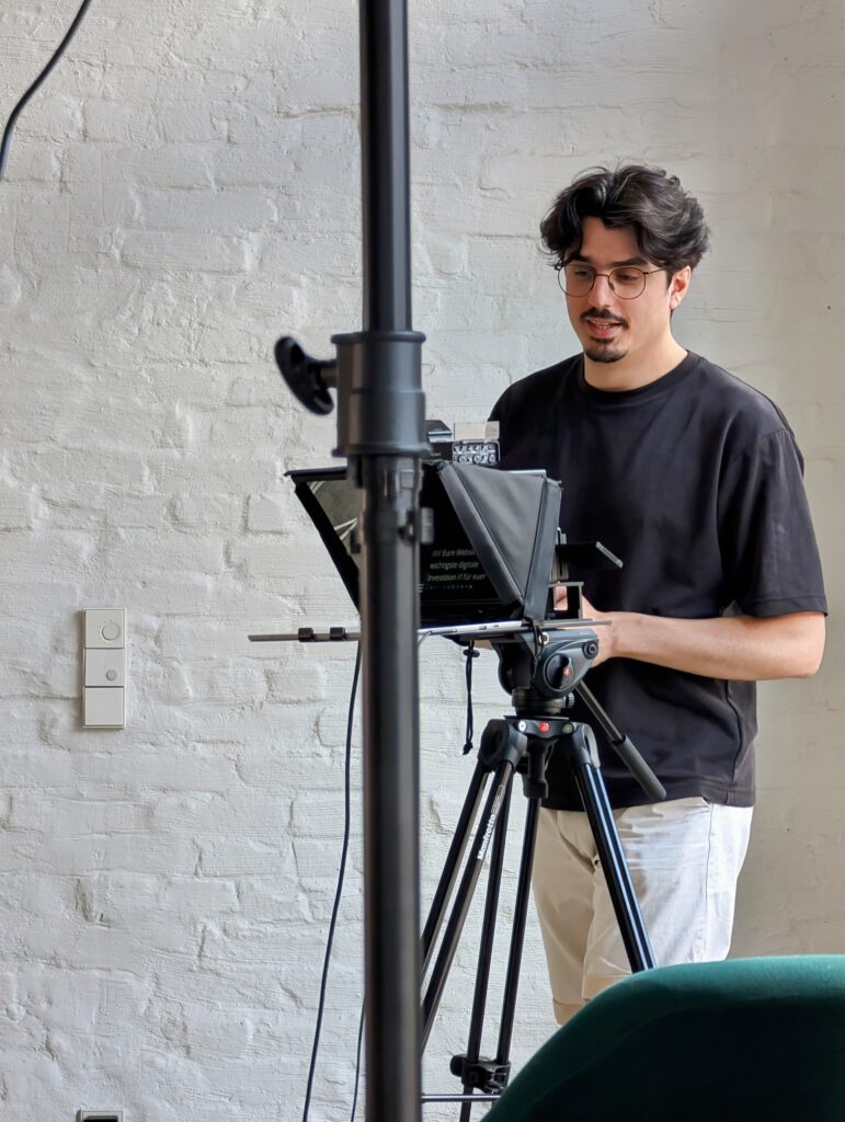 Orabi on set